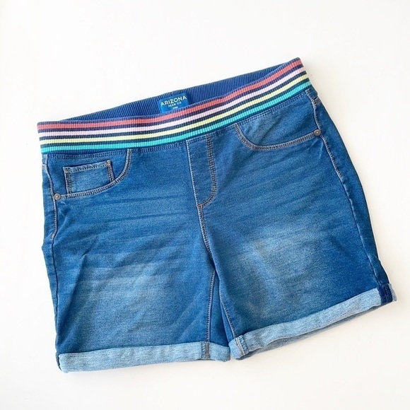Arizona Jean Co. striped pull on midi shorts - Picture 1 of 5